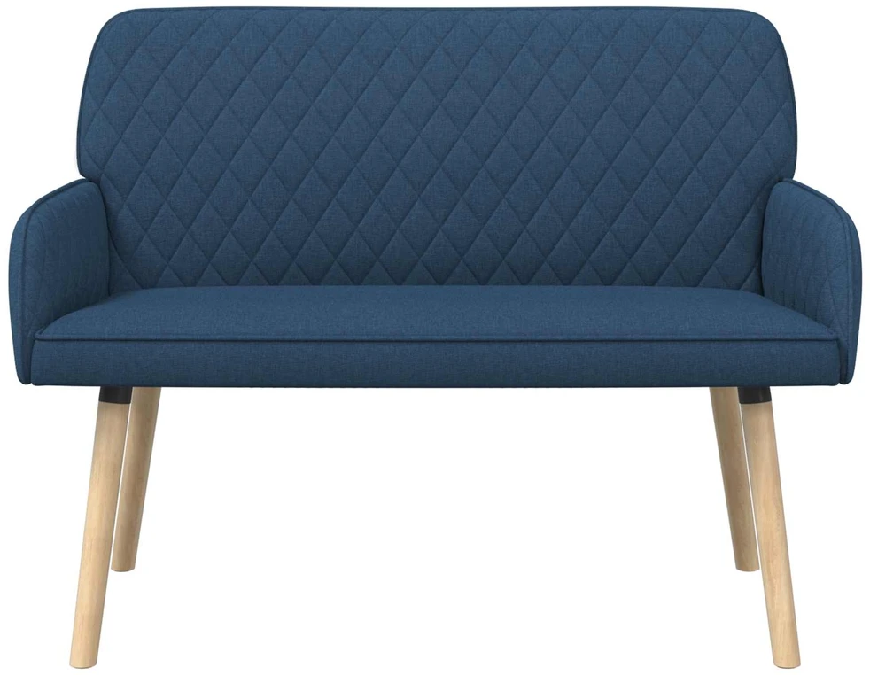 Dvivietė sofa su medžio masyvo kojelėmis 2 vietos Mėlyna
