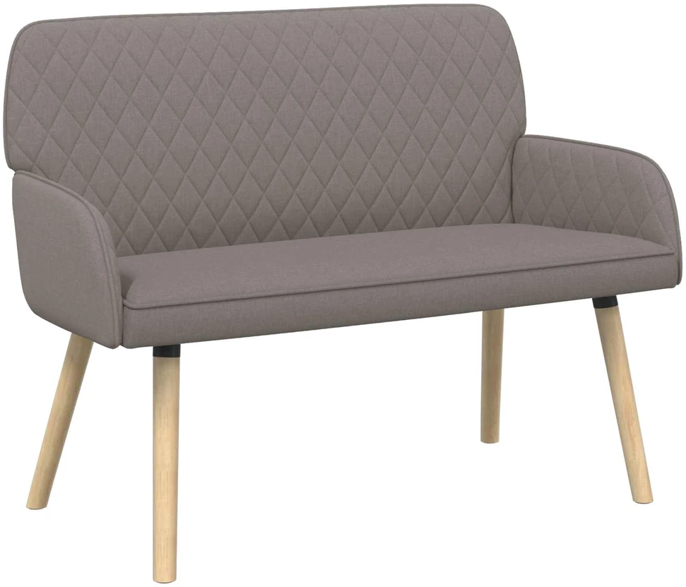 Dvivietė sofa su medžio masyvo kojelėmis 2 vietos Taupe
