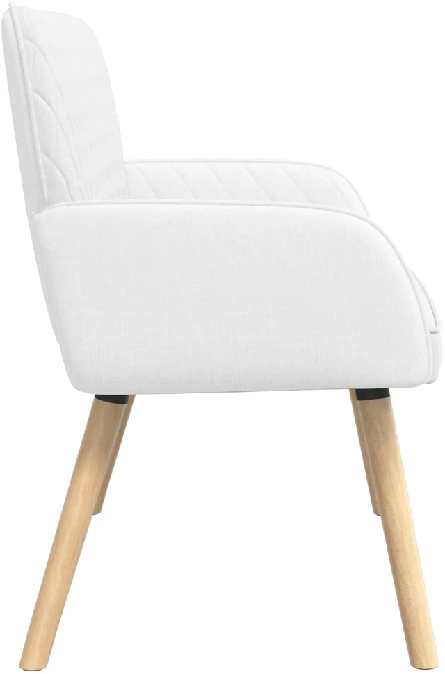 Dvivietė sofa su medžio masyvo kojelėmis 2 vietos Balta