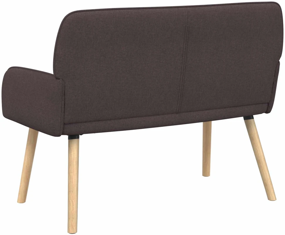 Dvivietė sofa su medžio masyvo kojelėmis 2 vietos Tamsiai rudas