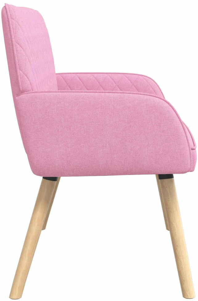 Dvivietė sofa su medžio masyvo kojelėmis 2 vietos Rožinė