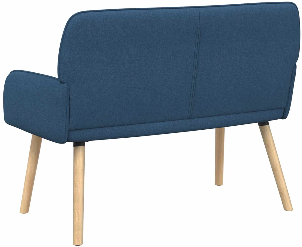 Dvivietė sofa su medžio masyvo kojelėmis 2 vietos Mėlyna