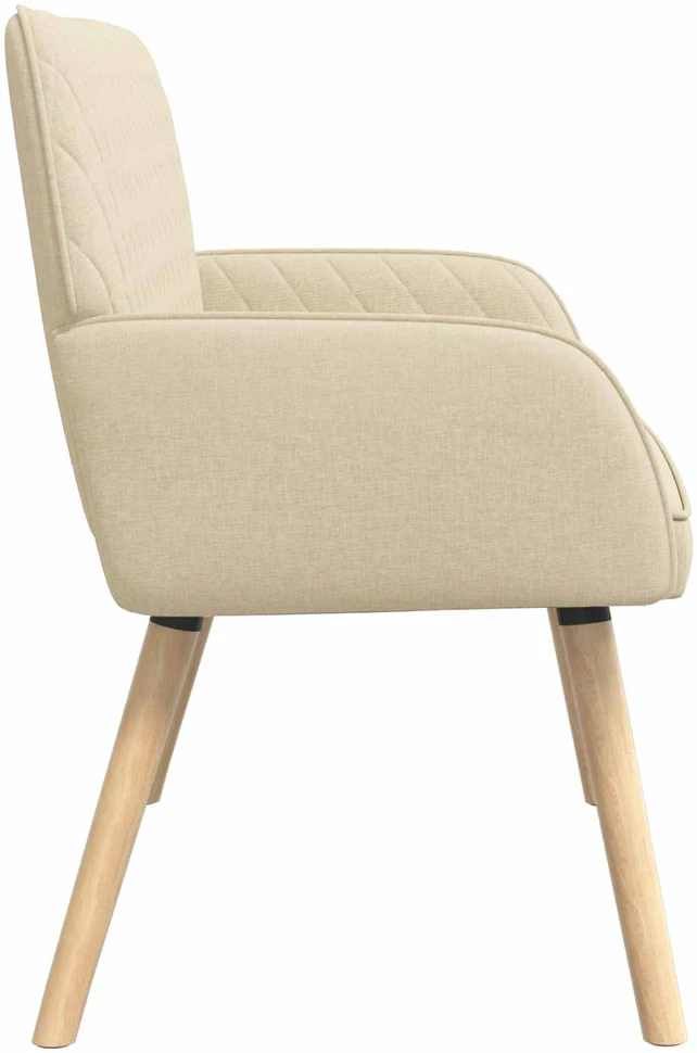 Dvivietė sofa su medžio masyvo kojelėmis 2 vietos Kreminė