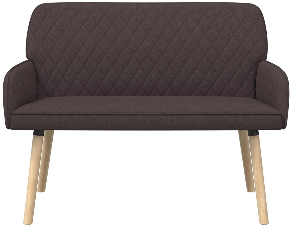 Dvivietė sofa su medžio masyvo kojelėmis 2 vietos Tamsiai rudas