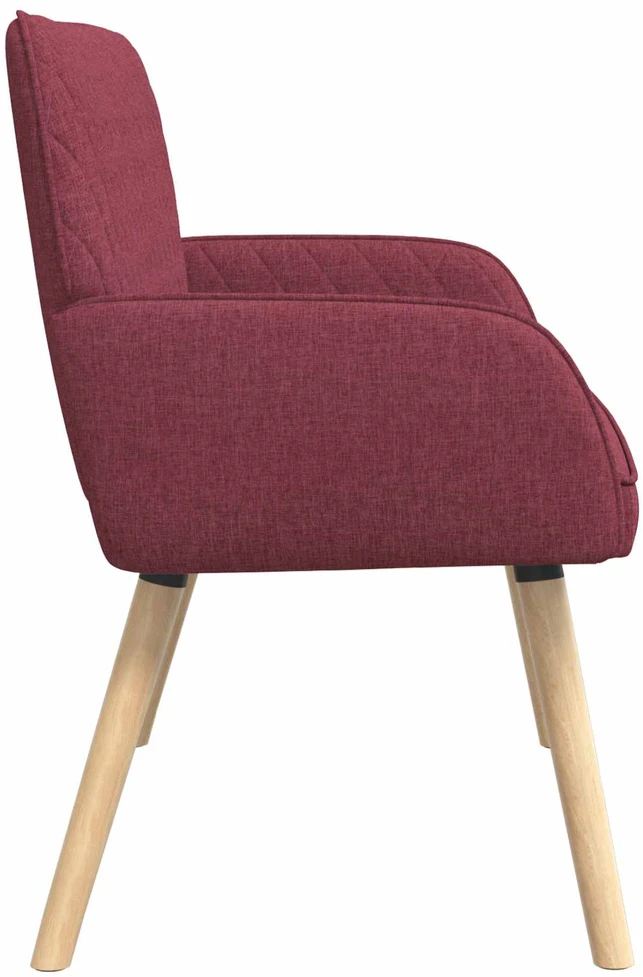 Dvivietė sofa su medžio masyvo kojelėmis 2 vietos Vyno raudona