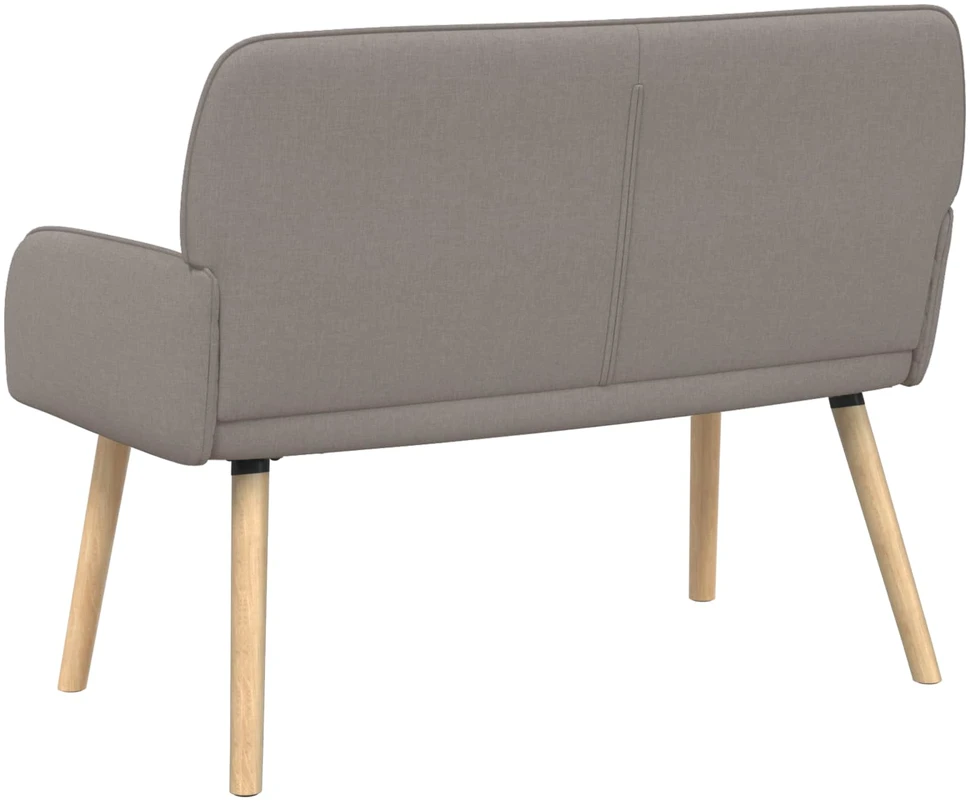 Dvivietė sofa su medžio masyvo kojelėmis 2 vietos Taupe