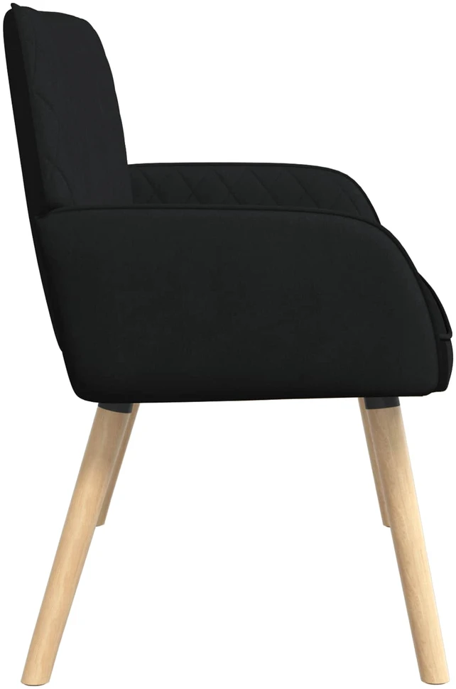 Dvivietė sofa su medžio masyvo kojelėmis 2 vietos Juoda