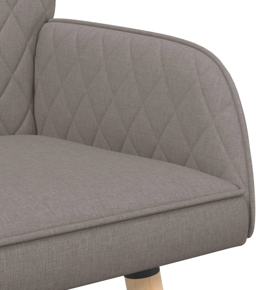 Dvivietė sofa su medžio masyvo kojelėmis 2 vietos Taupe