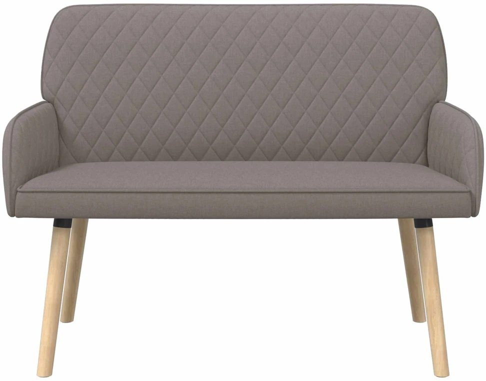 Dvivietė sofa su medžio masyvo kojelėmis 2 vietos Taupe