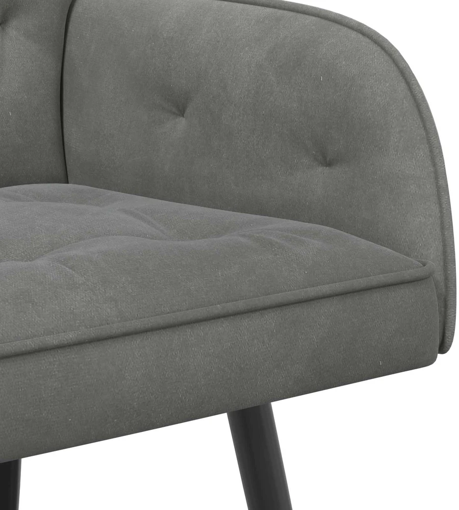 Dvivietė sofa su metalinėmis kojelėmis 2 vietos Tamsiai pilka