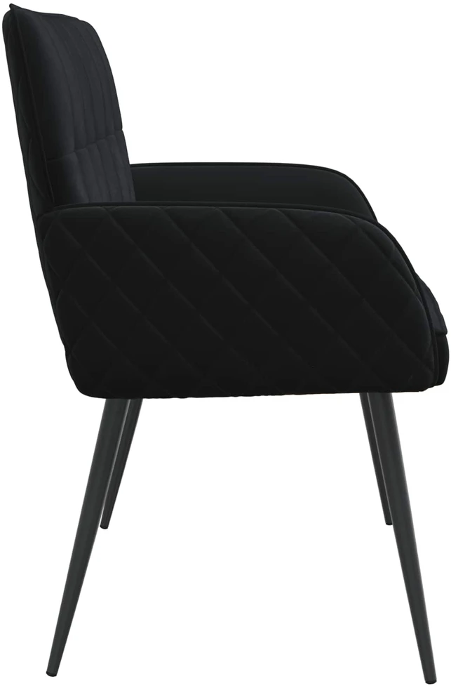 Dvivietė sofa su metalinėmis kojelėmis 2 vietos Juoda Aksomas