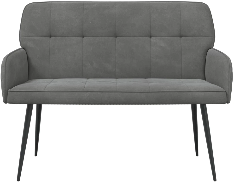 Dvivietė sofa su metalinėmis kojelėmis 2 vietos Tamsiai pilka