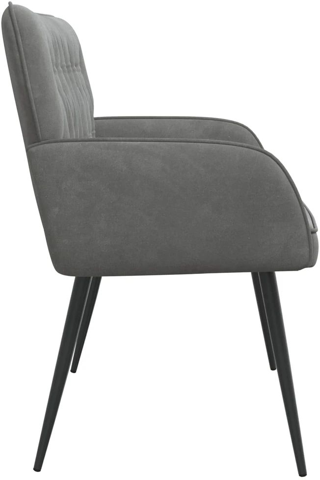 Dvivietė sofa su metalinėmis kojelėmis 2 vietos Tamsiai pilka