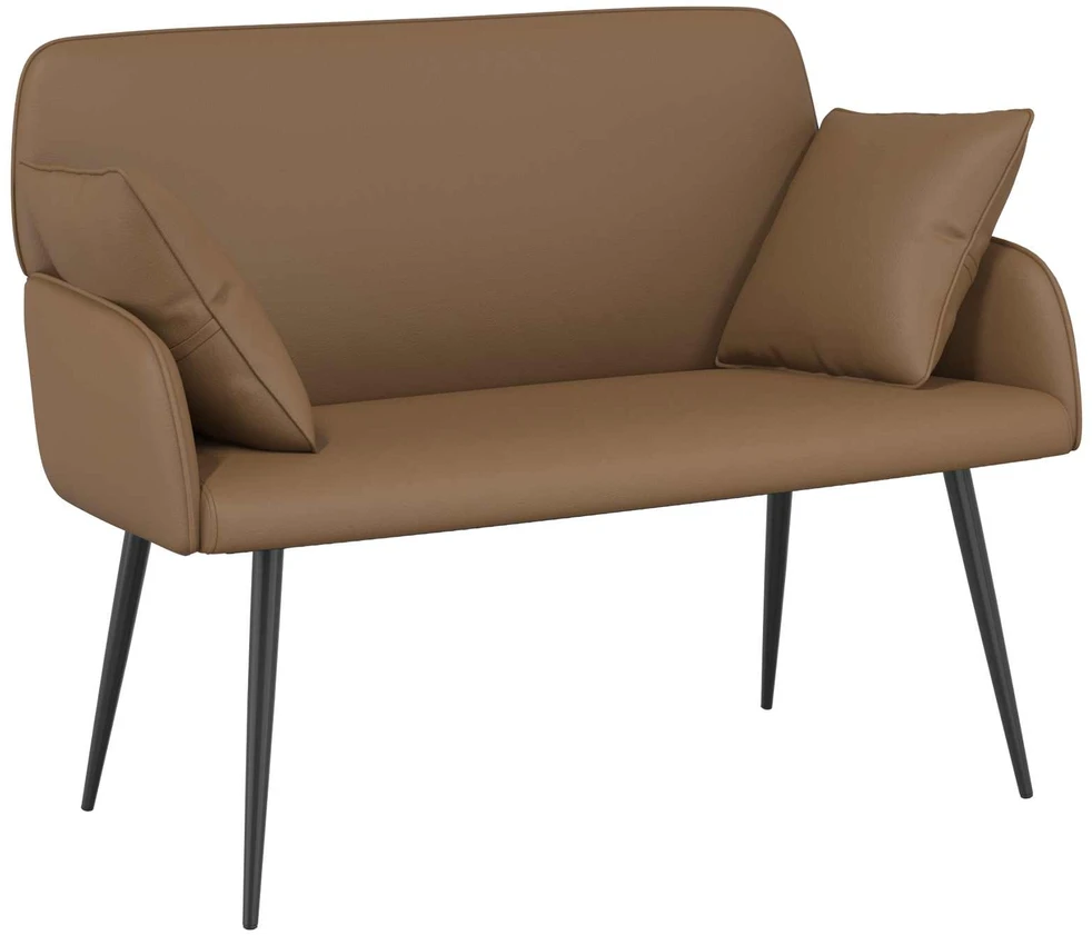 Dvivietė sofa su metalinėmis kojelėmis 2 vietos Kapučino