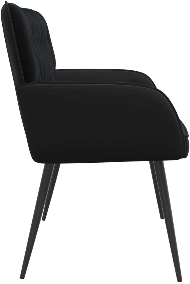 Dvivietė sofa su metalinėmis kojelėmis 2 vietos Juoda Aksomas