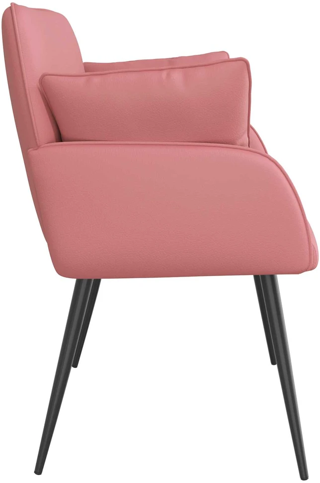 Dvivietė sofa su metalinėmis kojelėmis 2 vietos Rožinė