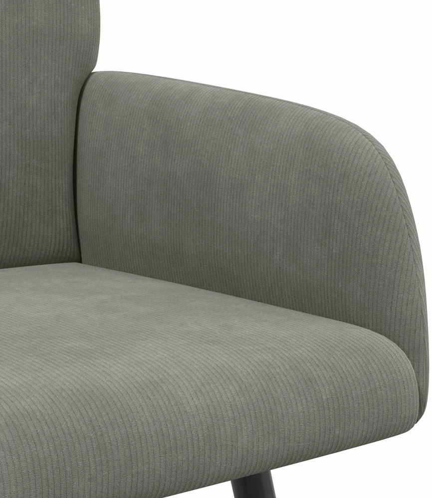 Dvivietė sofa su metalinėmis kojelėmis 2 vietos Šviesiai pilka