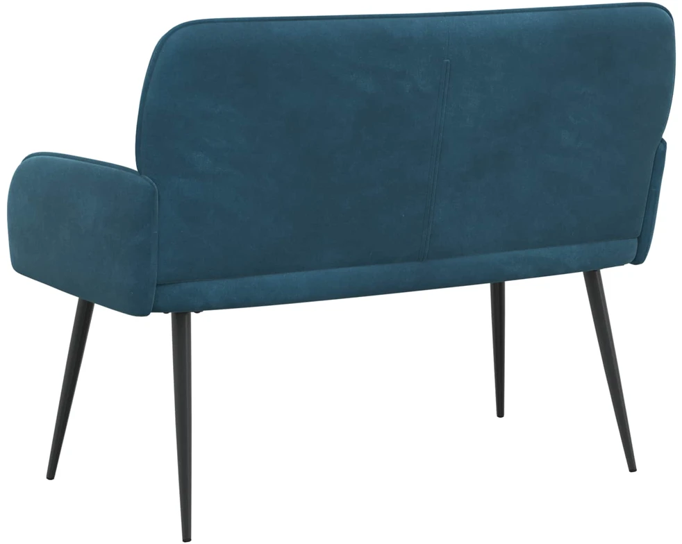 Dvivietė sofa su metalinėmis kojelėmis 2 vietos Mėlyna Aksomas
