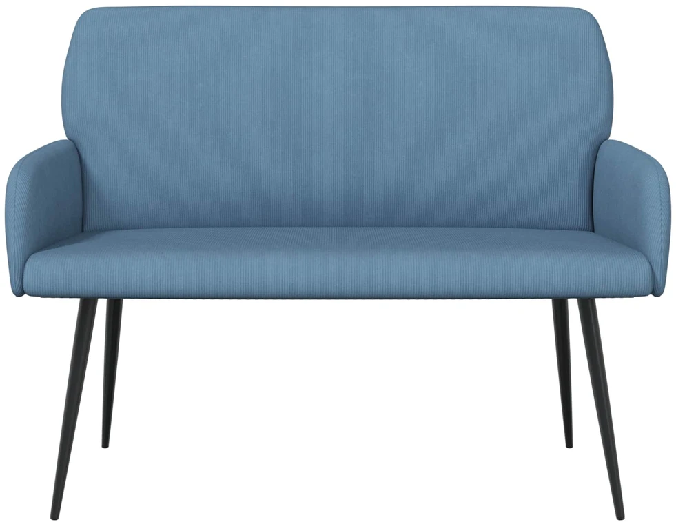 Dvivietė sofa su metalinėmis kojelėmis 2 vietos Mėlyna