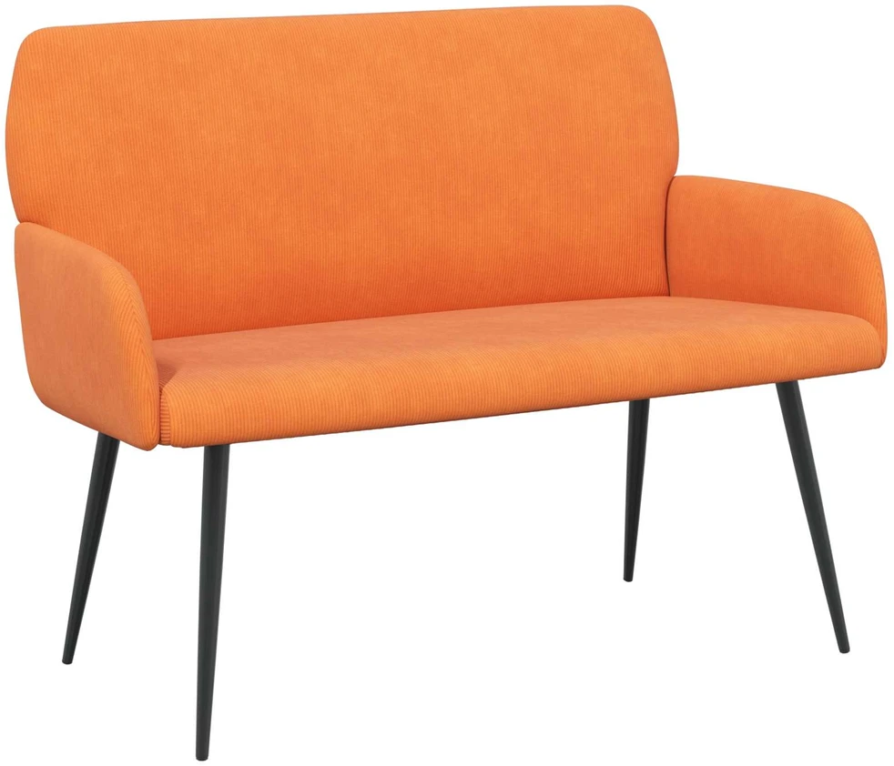 Dvivietė sofa su metalinėmis kojelėmis 2 vietos Oranžinė