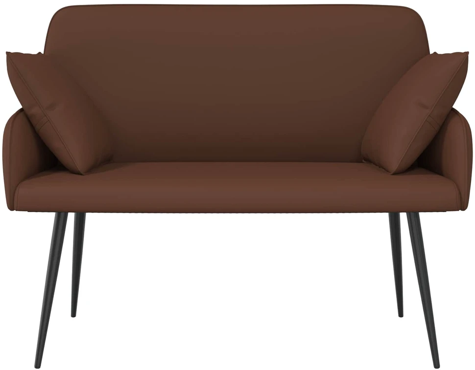 Dvivietė sofa su metalinėmis kojelėmis 2 vietos Ruda