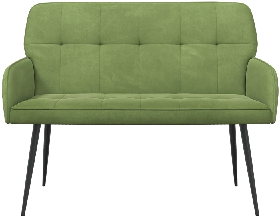 Dvivietė sofa su metalinėmis kojelėmis 2 vietos Šviesiai žalia
