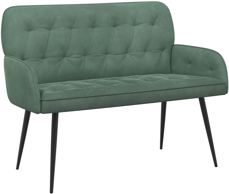Dvivietė sofa su metalinėmis kojelėmis 2 vietos Jūrinė žalia