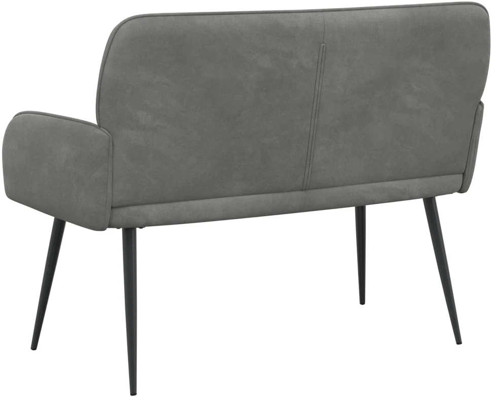Dvivietė sofa su metalinėmis kojelėmis 2 vietos Tamsiai pilka