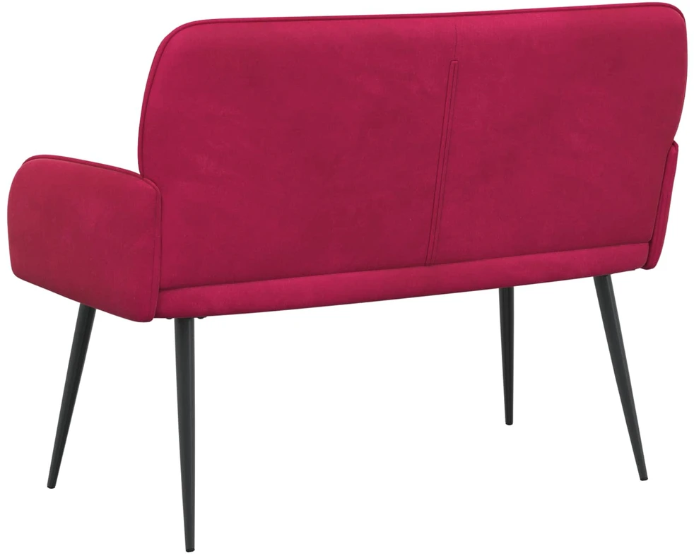 Dvivietė sofa su metalinėmis kojelėmis 2 vietos Vyno raudona