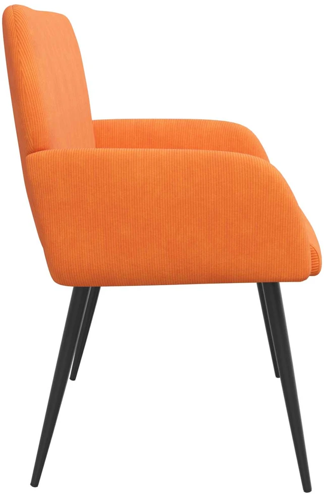 Dvivietė sofa su metalinėmis kojelėmis 2 vietos Oranžinė
