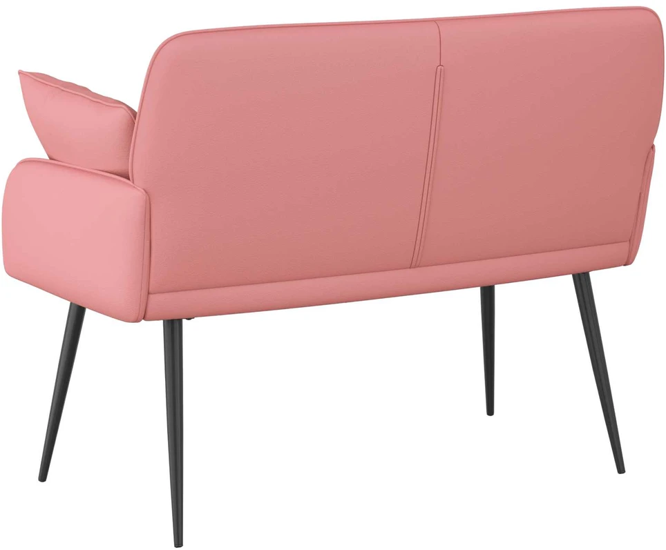Dvivietė sofa su metalinėmis kojelėmis 2 vietos Rožinė