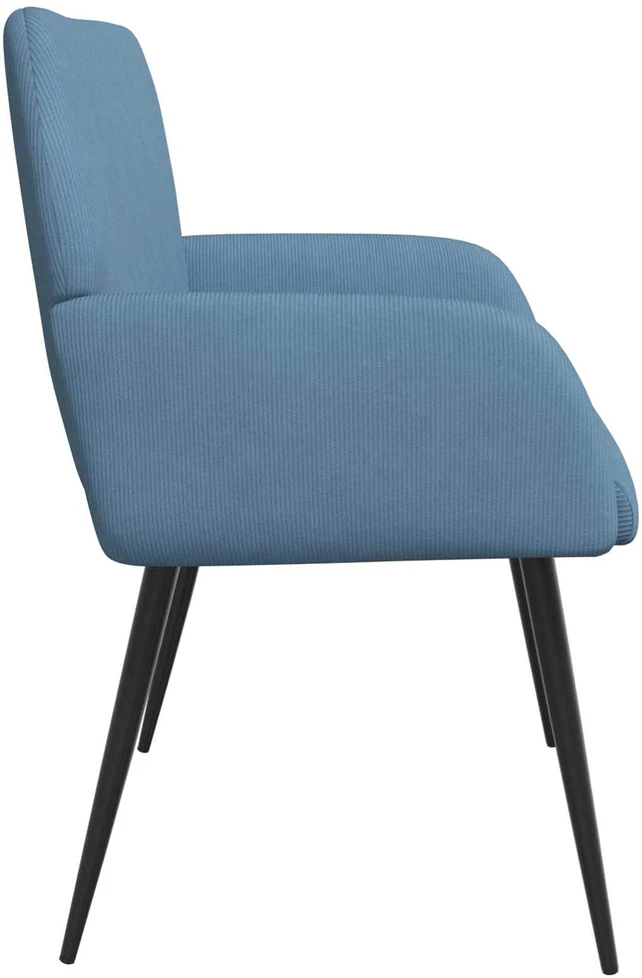 Dvivietė sofa su metalinėmis kojelėmis 2 vietos Mėlyna