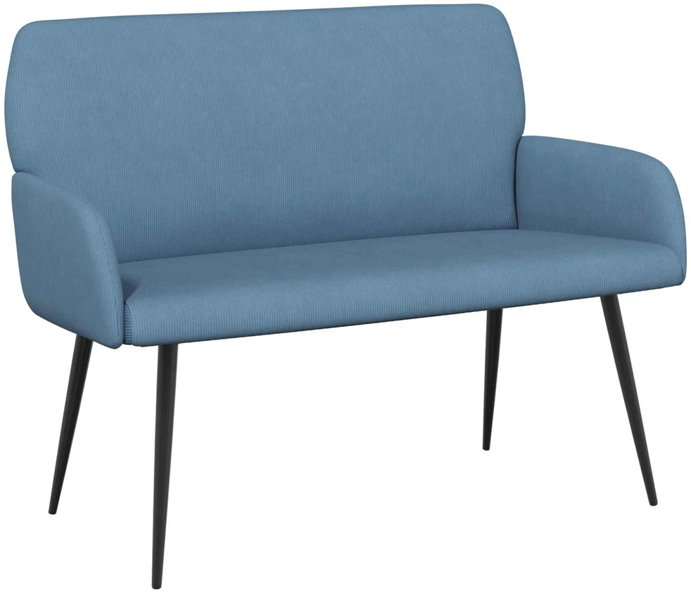 Dvivietė sofa su metalinėmis kojelėmis 2 vietos Mėlyna