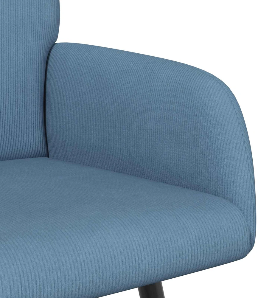 Dvivietė sofa su metalinėmis kojelėmis 2 vietos Mėlyna