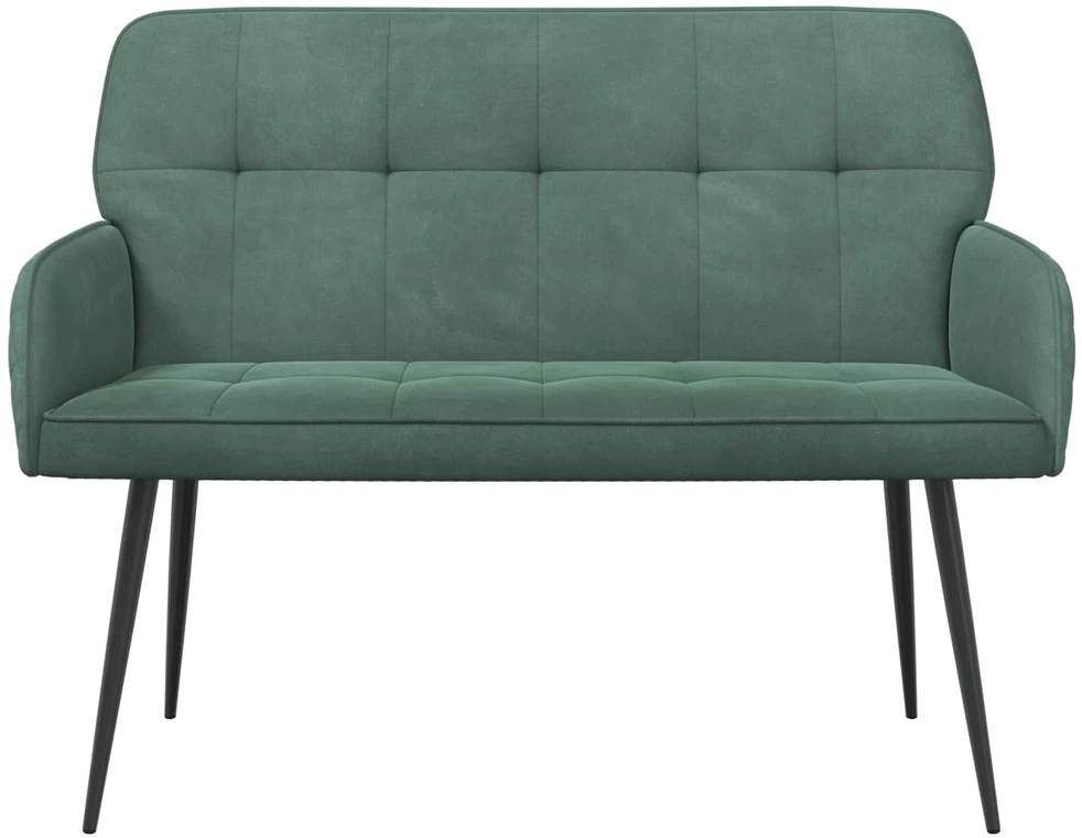 Dvivietė sofa su metalinėmis kojelėmis 2 vietos Jūrinė žalia
