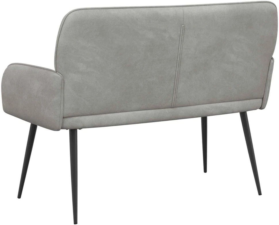 Dvivietė sofa su metalinėmis kojelėmis 2 vietos Šviesiai pilka