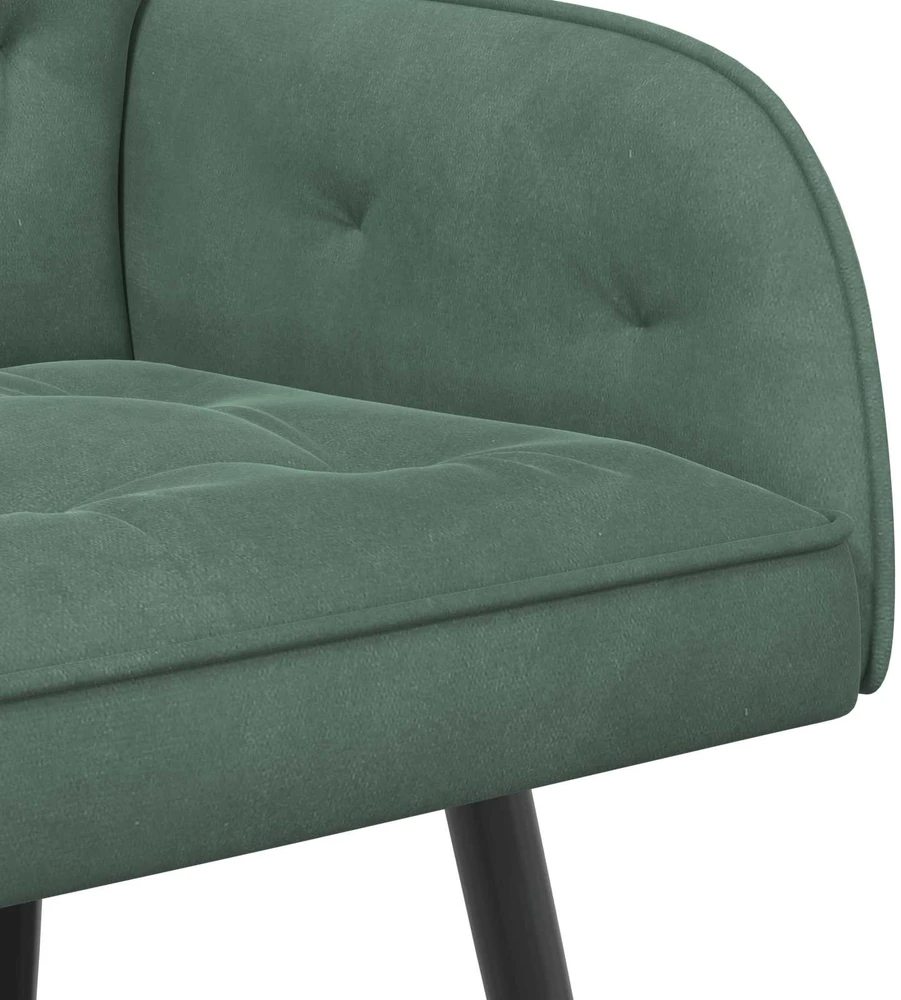 Dvivietė sofa su metalinėmis kojelėmis 2 vietos Jūrinė žalia