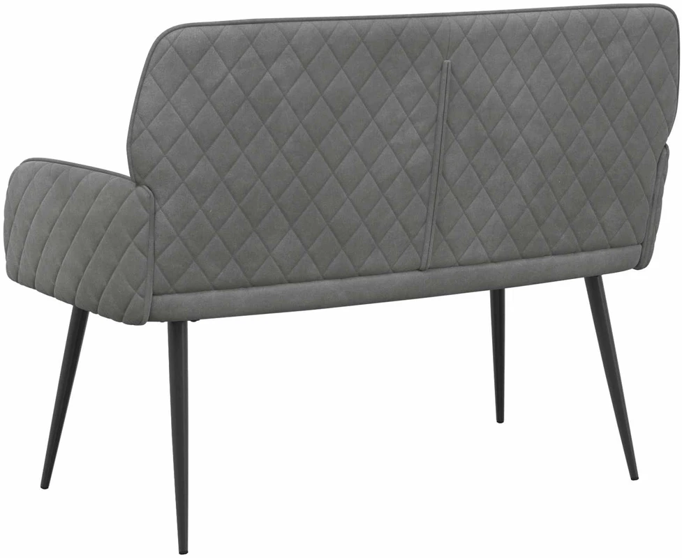 Dvivietė sofa su metalinėmis kojelėmis 2 vietos Tamsiai pilka