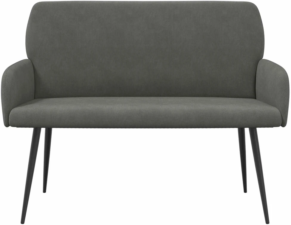 Dvivietė sofa su metalinėmis kojelėmis 2 vietos Tamsiai pilka