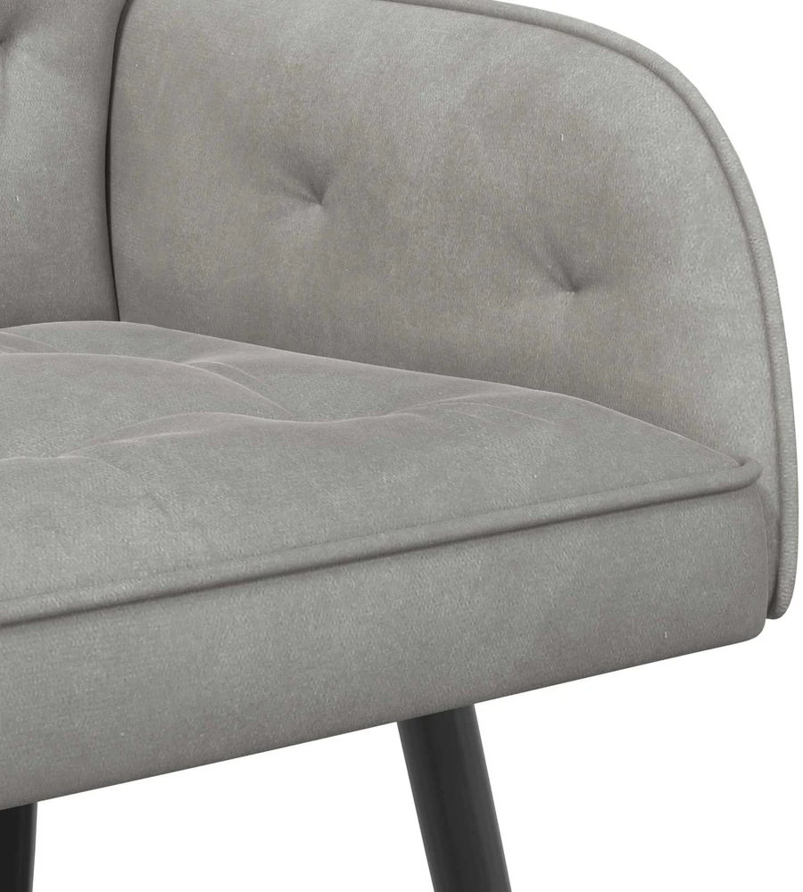 Dvivietė sofa su metalinėmis kojelėmis 2 vietos Šviesiai pilka