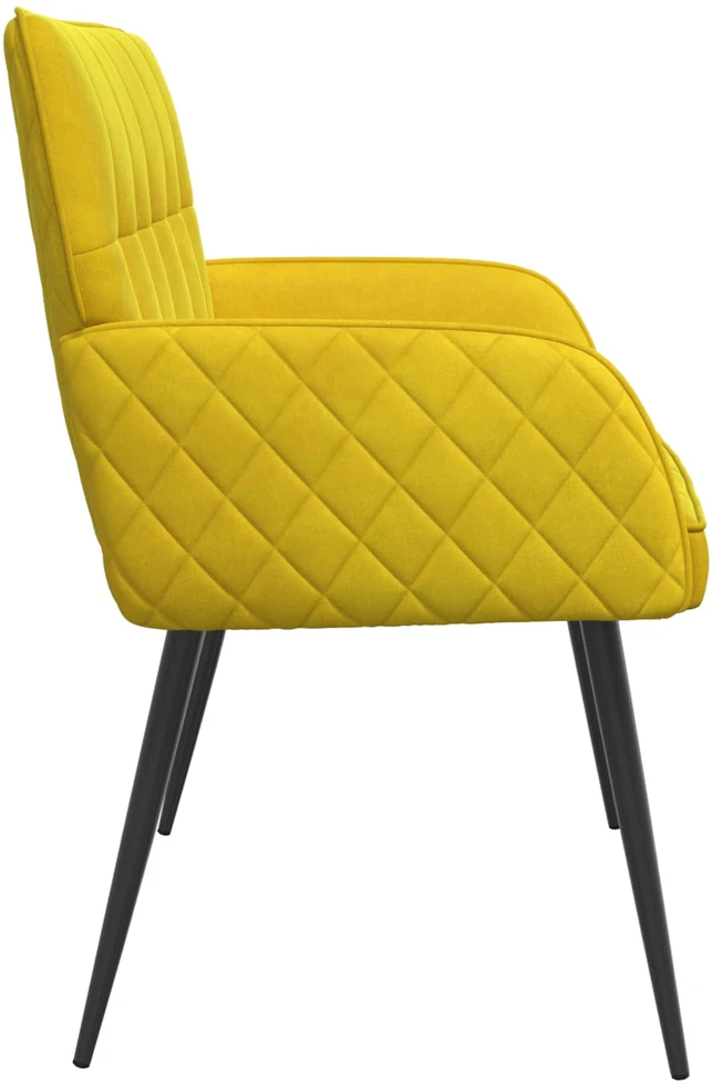 Dvivietė sofa su metalinėmis kojelėmis 2 vietos Geltona Aksomas