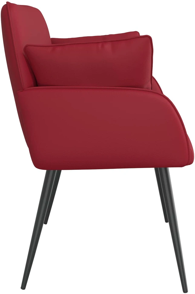 Dvivietė sofa su metalinėmis kojelėmis 2 vietos Vyno raudona