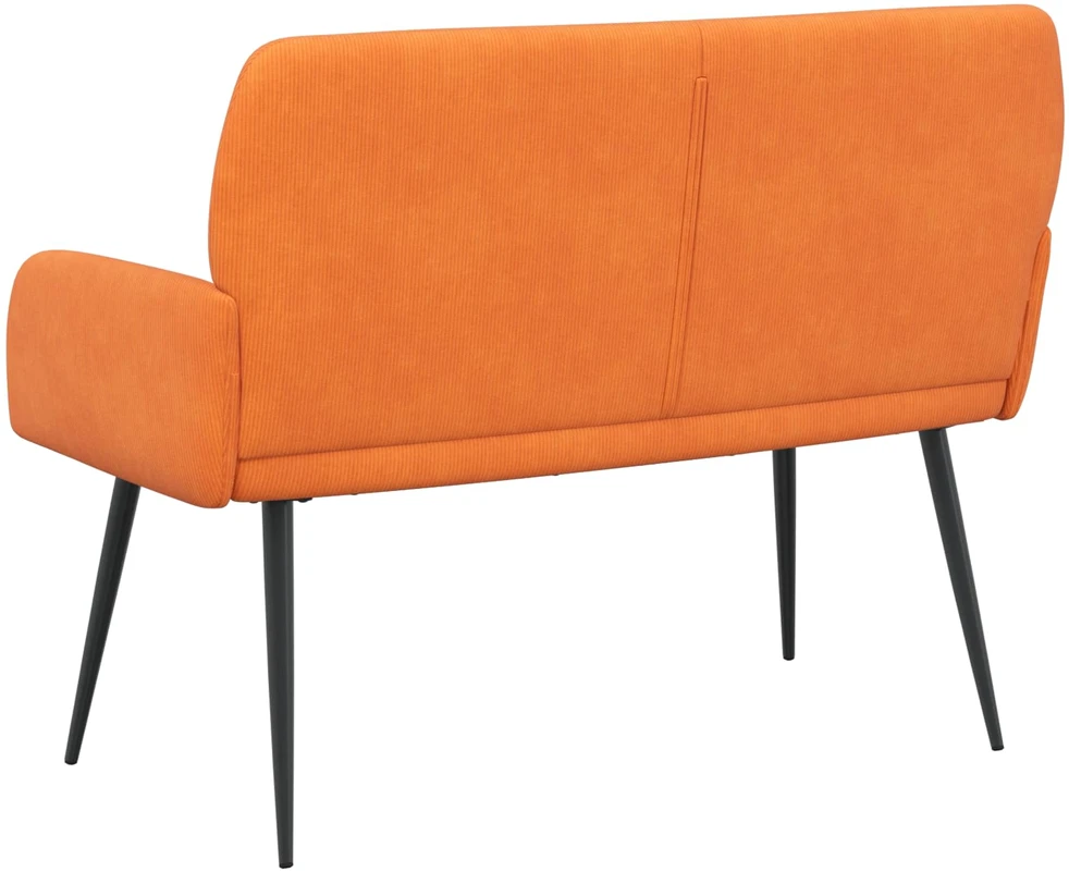Dvivietė sofa su metalinėmis kojelėmis 2 vietos Oranžinė
