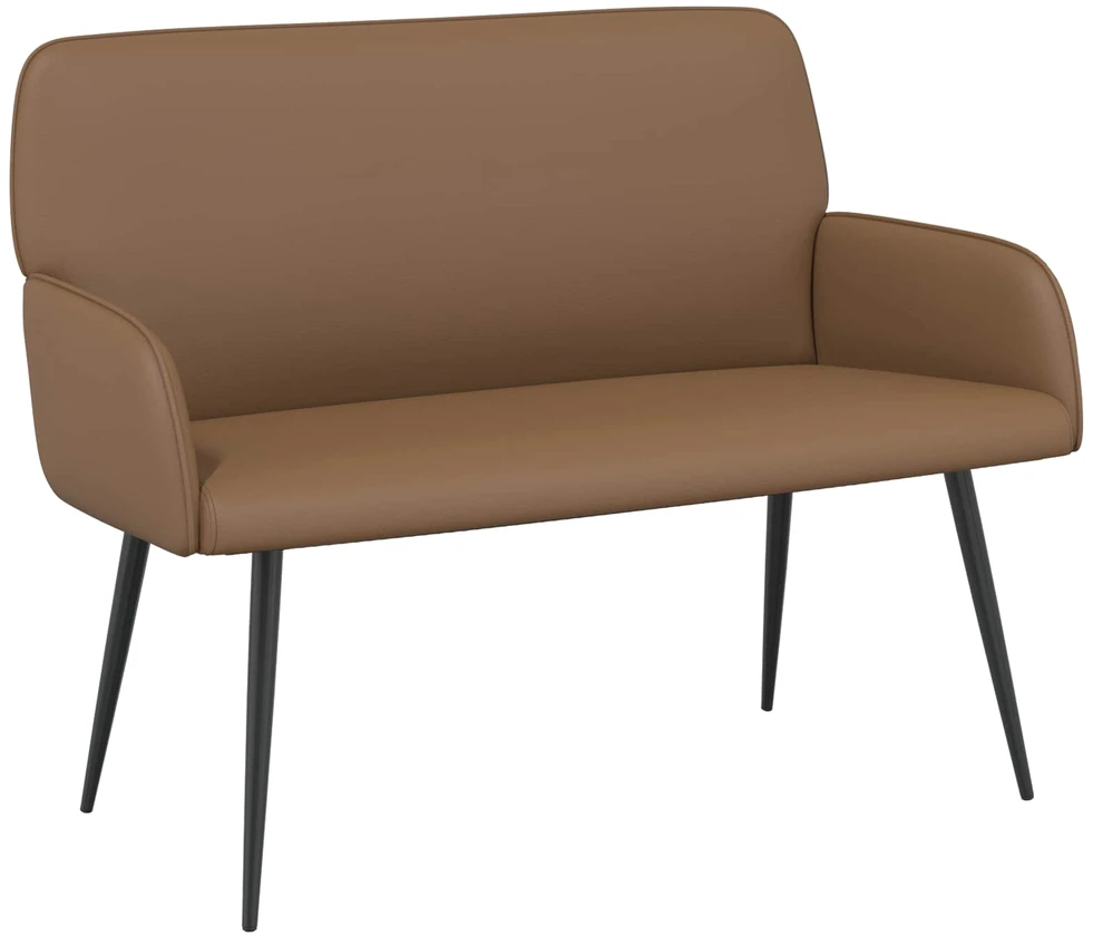 Dvivietė sofa su metalinėmis kojelėmis 2 vietos Kapučino