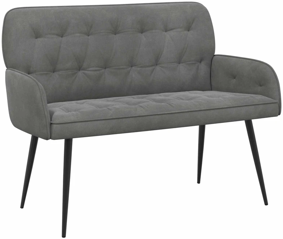 Dvivietė sofa su metalinėmis kojelėmis 2 vietos Tamsiai pilka