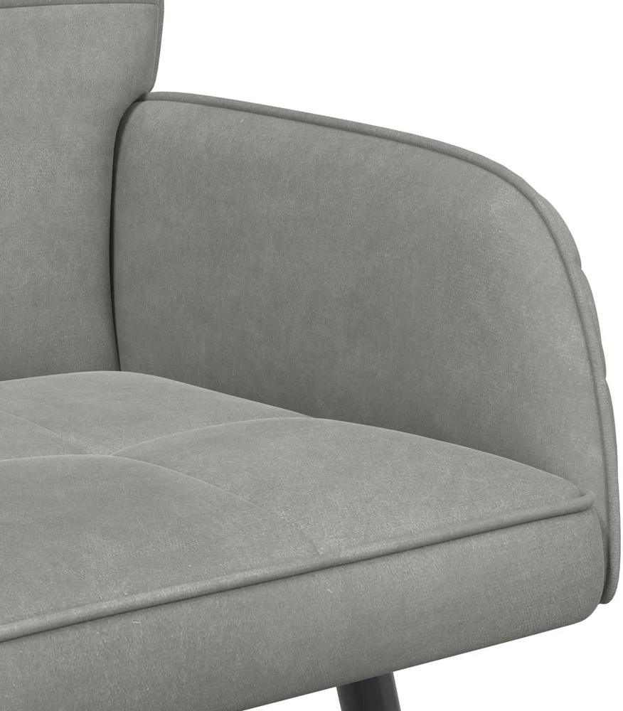 Dvivietė sofa su metalinėmis kojelėmis 2 vietos Šviesiai pilka