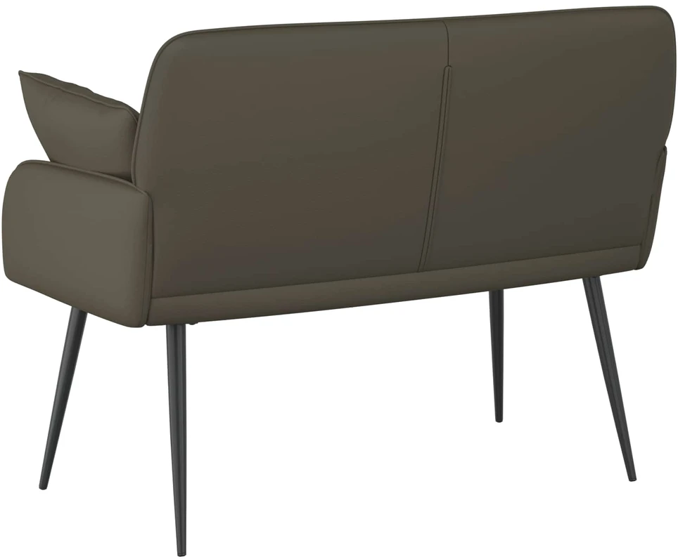 Dvivietė sofa su metalinėmis kojelėmis 2 vietos Pilka