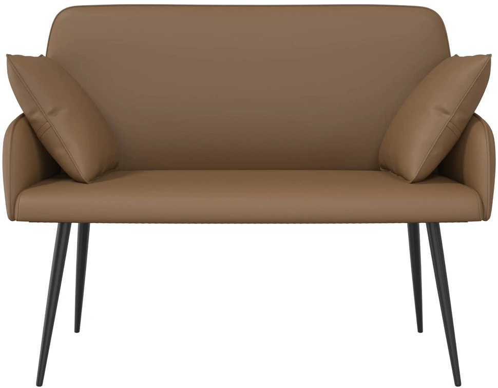 Dvivietė sofa su metalinėmis kojelėmis 2 vietos Kapučino