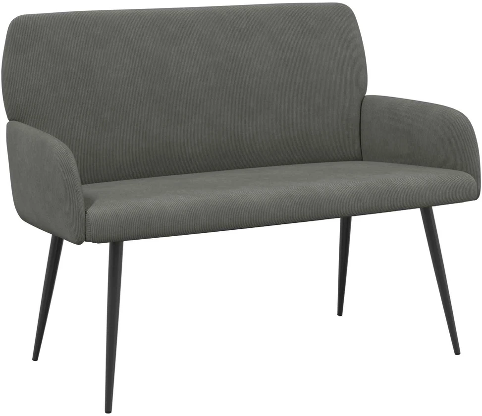 Dvivietė sofa su metalinėmis kojelėmis 2 vietos Tamsiai pilka