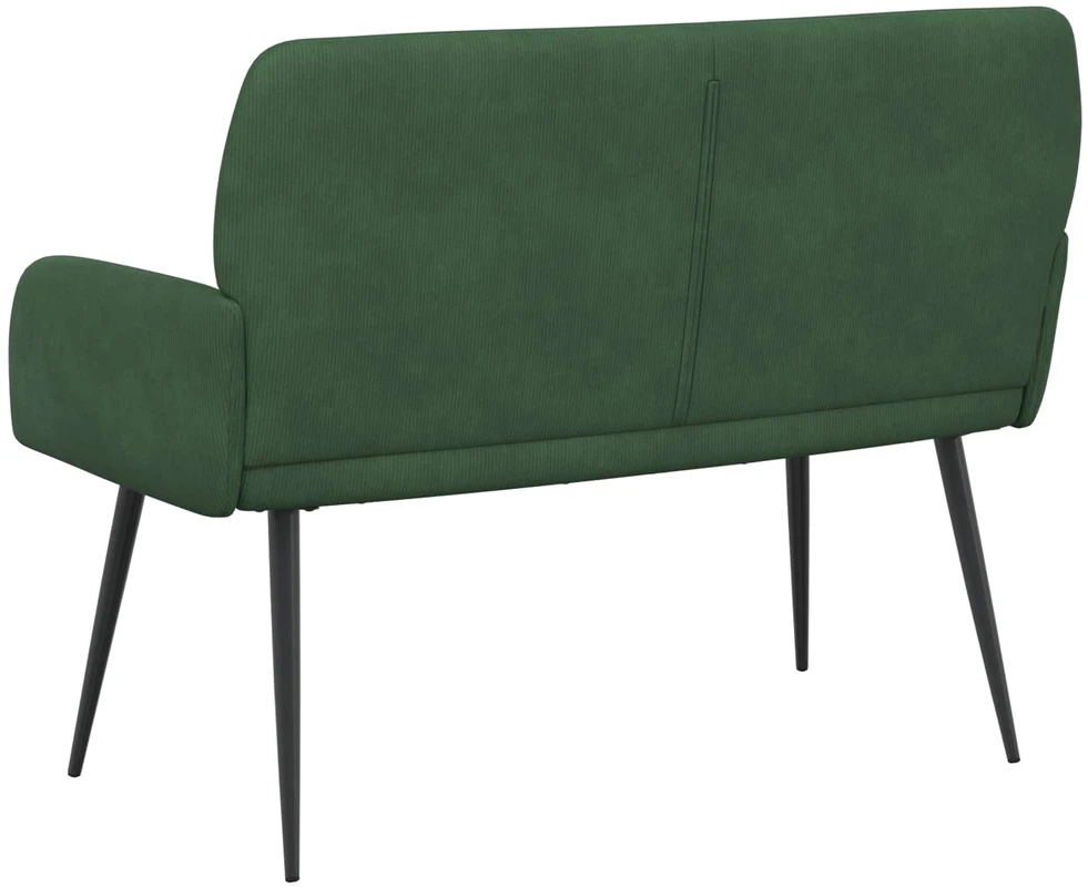 Dvivietė sofa su metalinėmis kojelėmis 2 vietos Tamsiai žalia